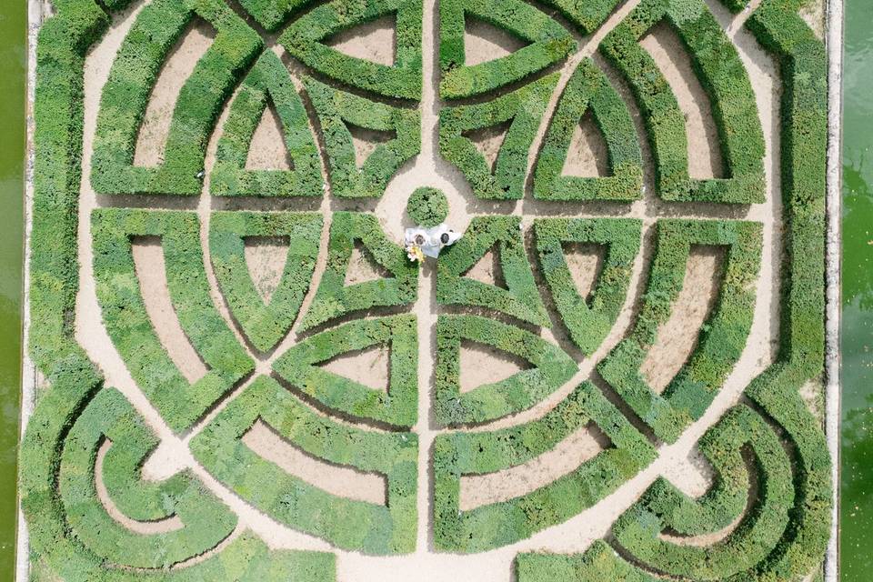 Vue drone château
