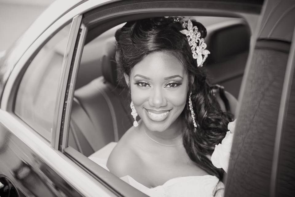 Le beau sourire de la mariée