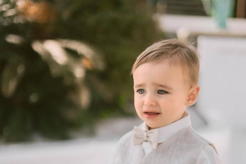 Gilet et bermuda en lin bébé