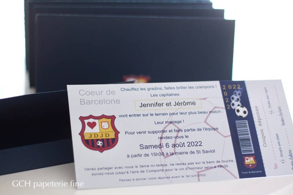 Faire-part billet de match