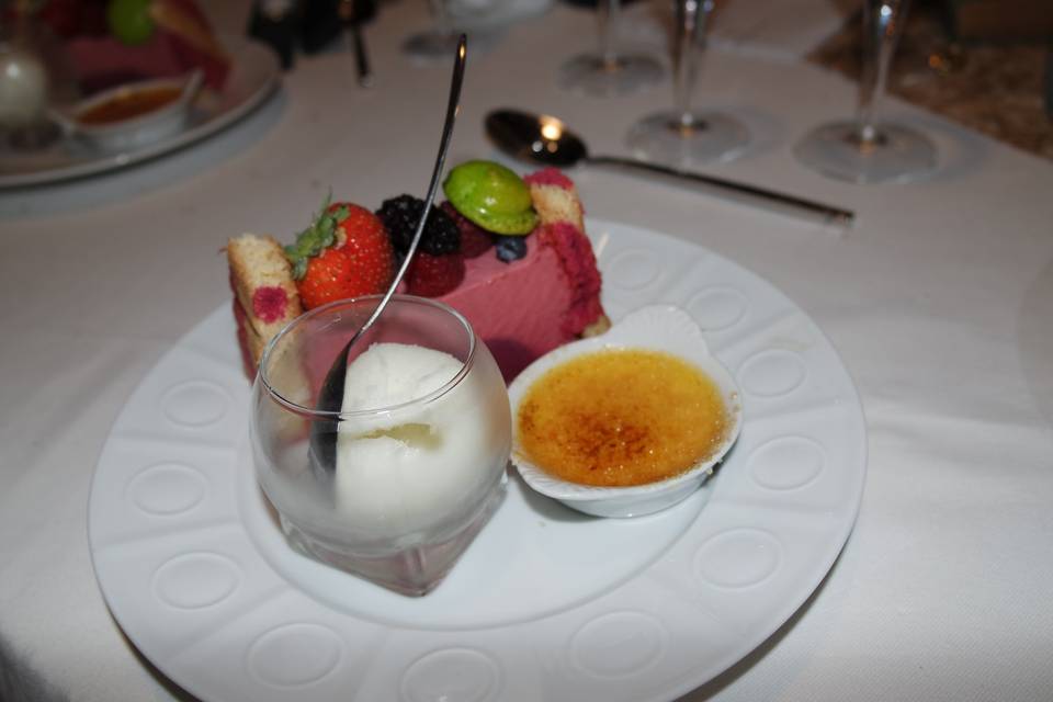 Dessert à l'assiette