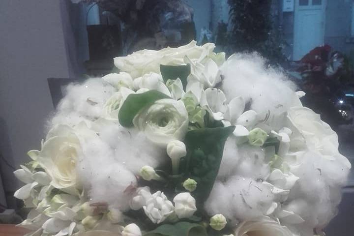 Bouquet noce de  coton