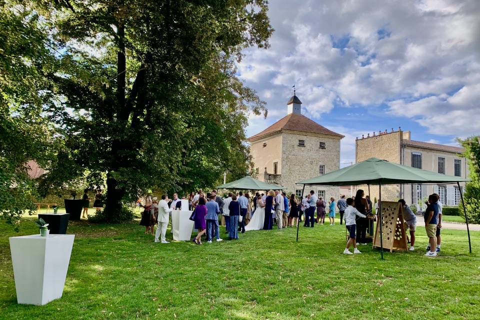 Vin d honneur dans le parc