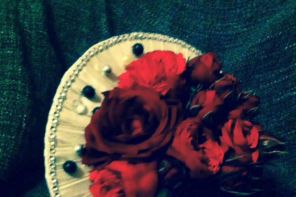 Bouquet rond ton de rouges