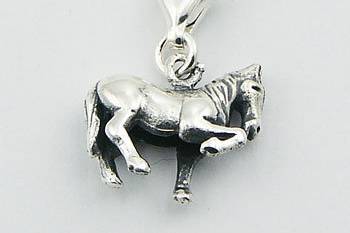 Charms cheval argent