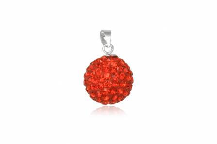 Pendentif strass rouge