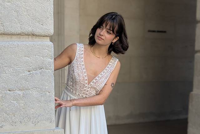 Robe bohème en soie