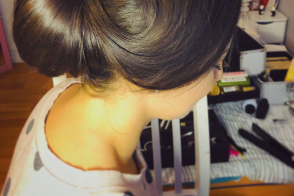 Chignon glamour