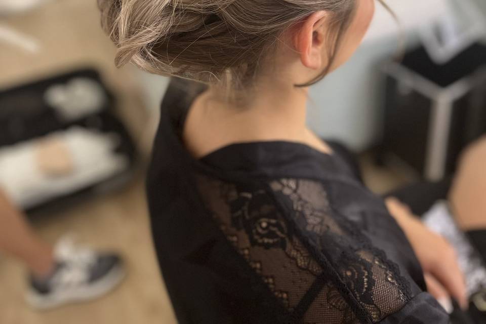 Chignon effet relâché