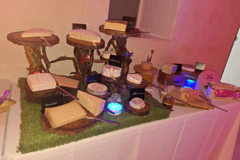 Grande présentation de fromage