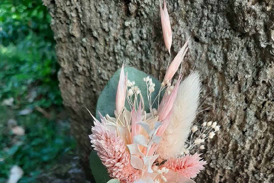 Boutonnière fleurs séchées