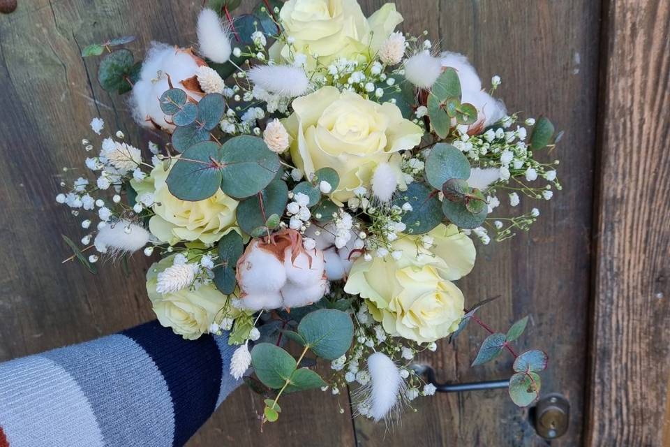 Bouquet de mariée hivernale