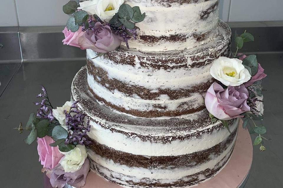 Naked Cake fleuri