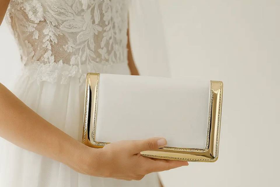 Sac satin et cuir