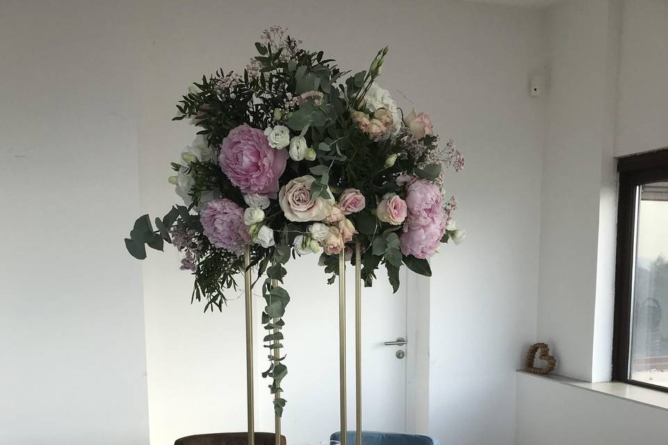 Table ronde mariage fleuri