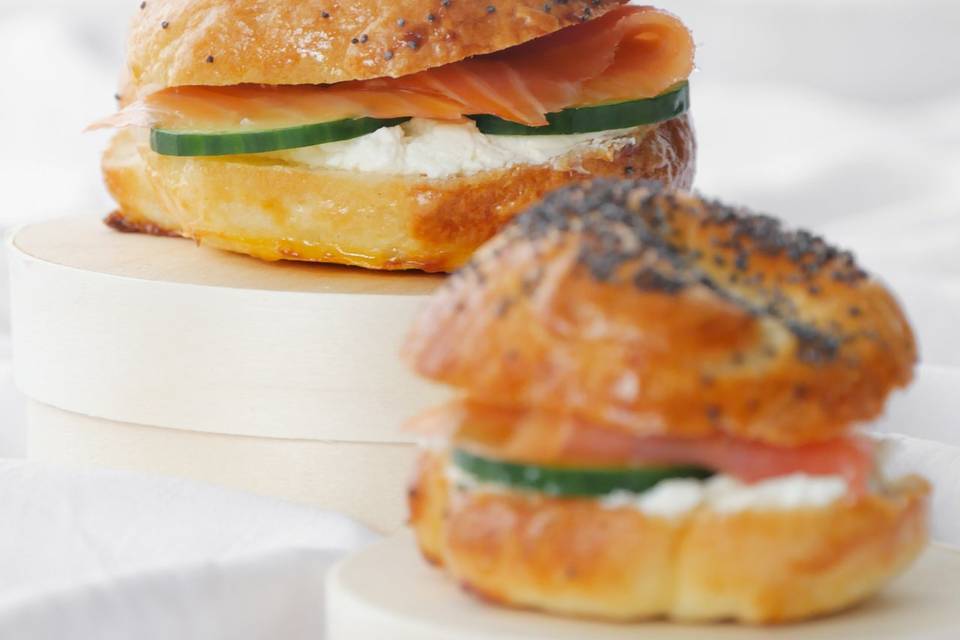 Mini bagel saumon
