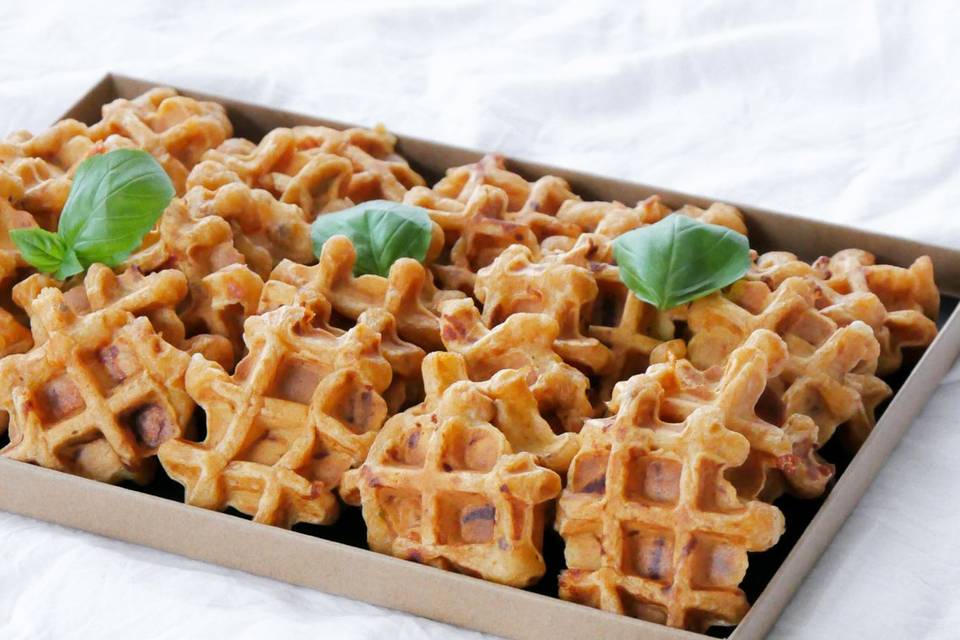 Mini gaufres salées