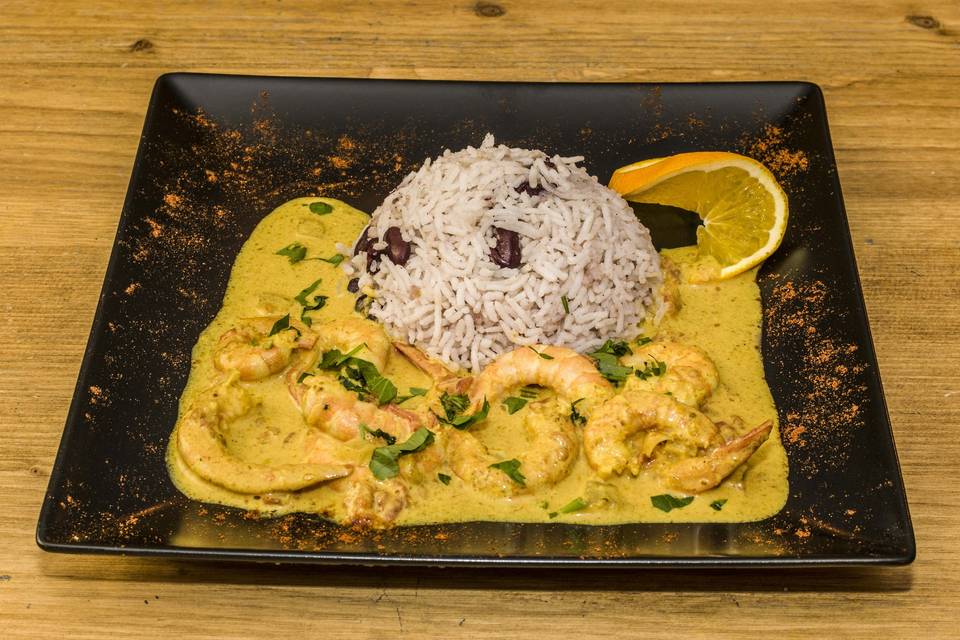 Crevettes Coco Curry