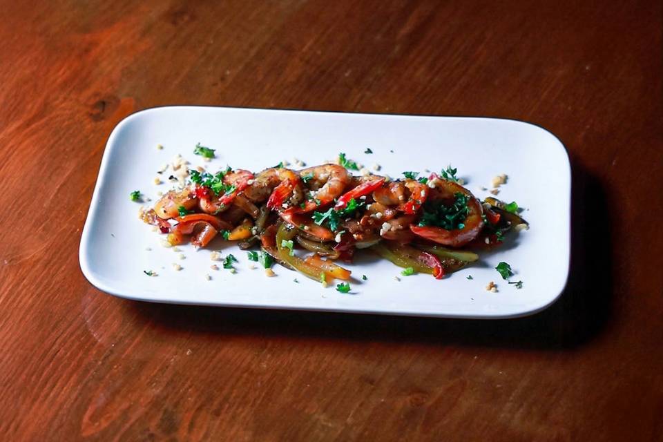 Crevettes sautées
