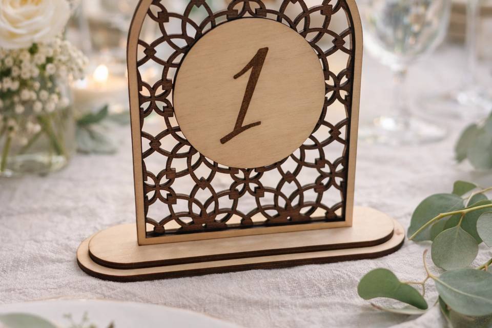 Numéro de table ajouré