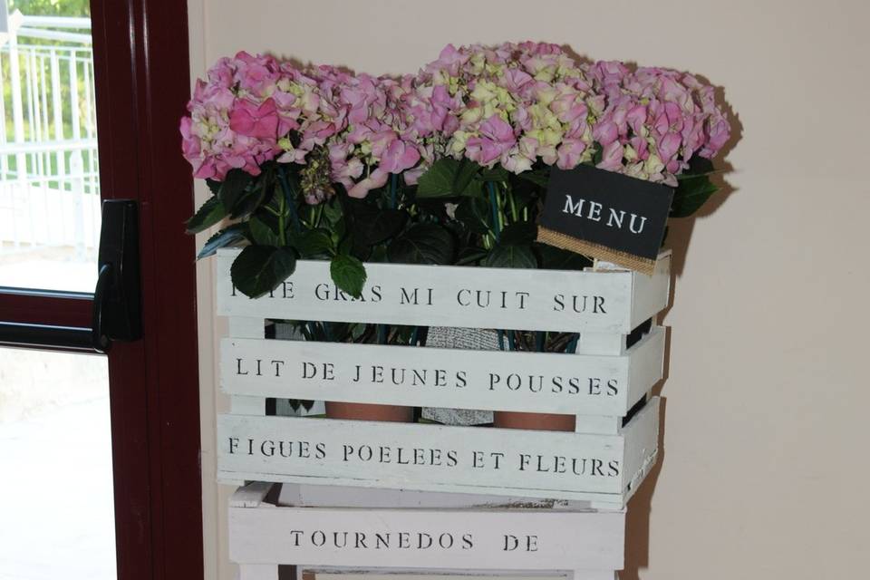 Menu décoration champêtre