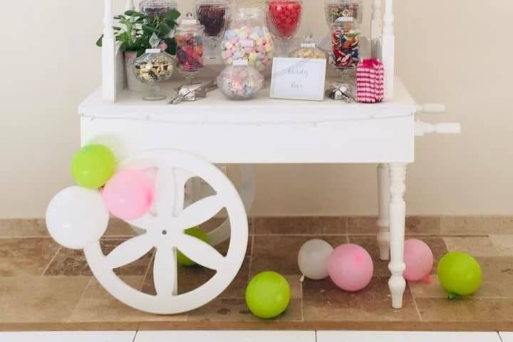Candy bar + ballons