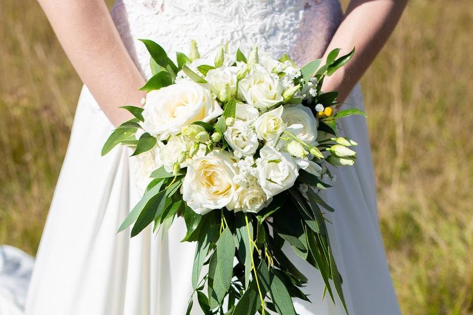 Bouquet de mariée blanc