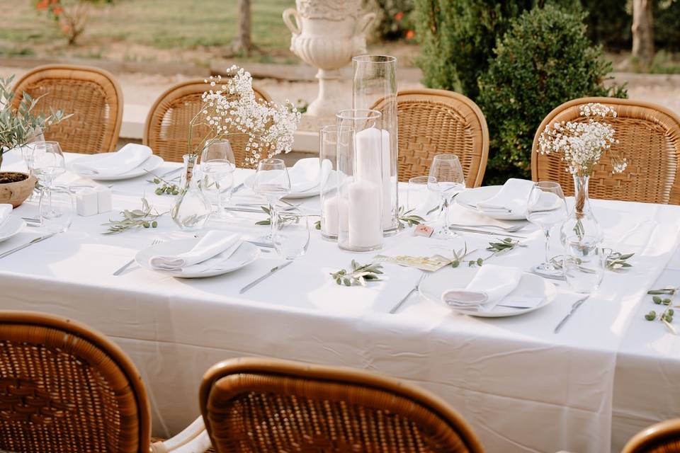 Dîner dans les jardins