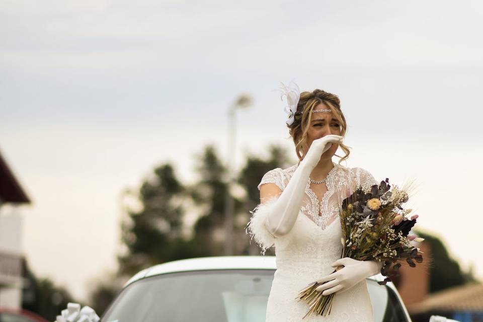 Ludivine découvrant la voiture