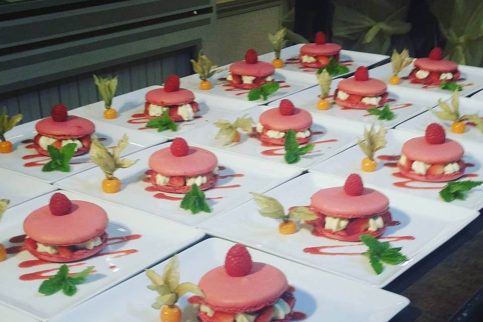 Macaron façon fraisier