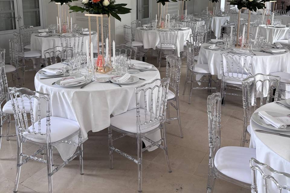 Mariage colonne dorée