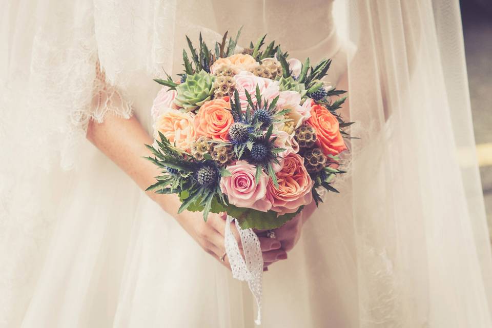 Reportage mariage, bouquet