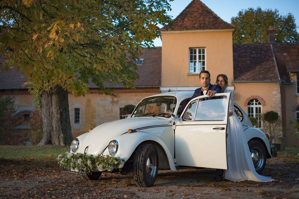 Décoration voiture des mariés