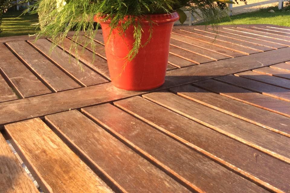 Centre de table rouge-jaune