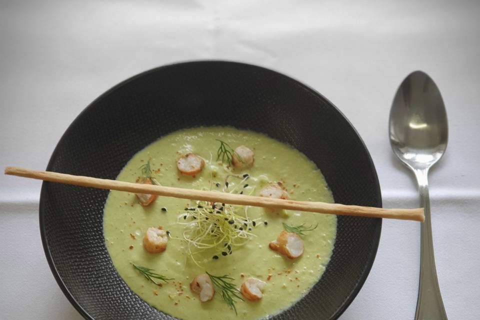 Crème Argenteuil langoustine