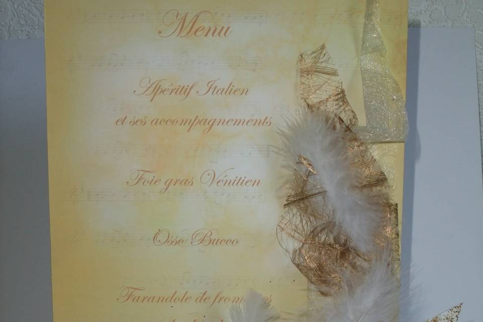 Menu thème Venise