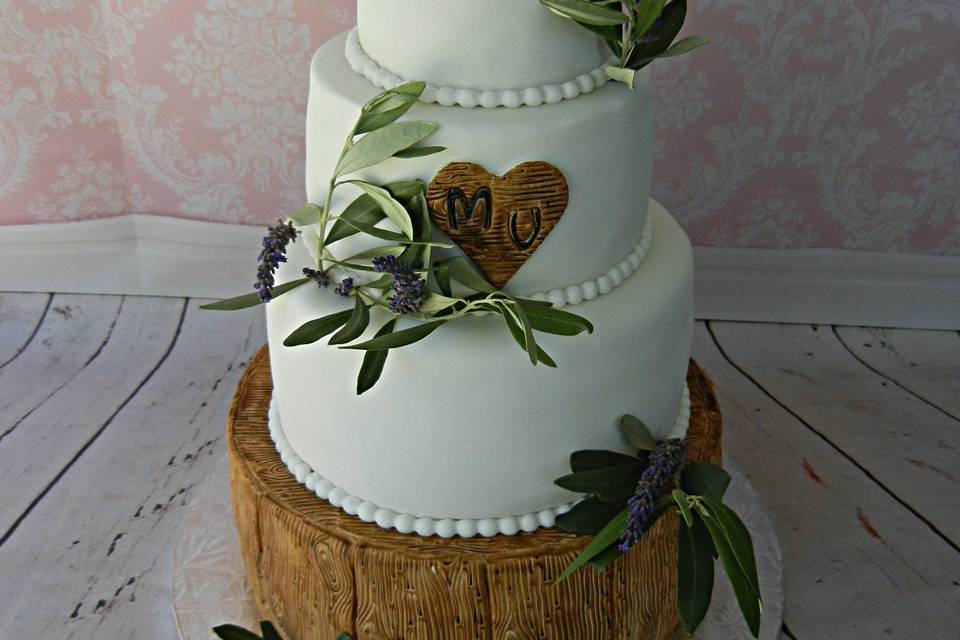 Wedding cake lavande et olivie
