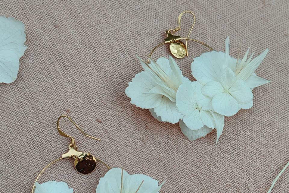 Boucles d'oreilles mariée