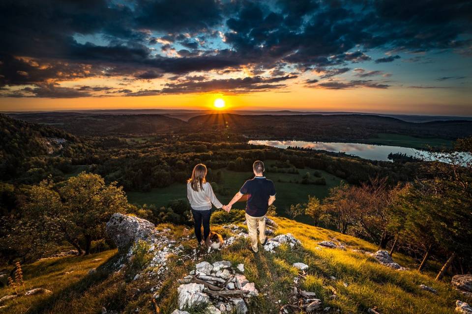 Seance de couple montagne