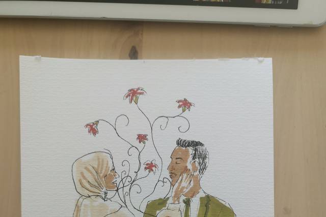 Couple au feutre à alcool