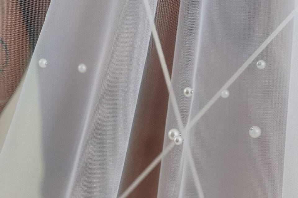 Voile long perlé