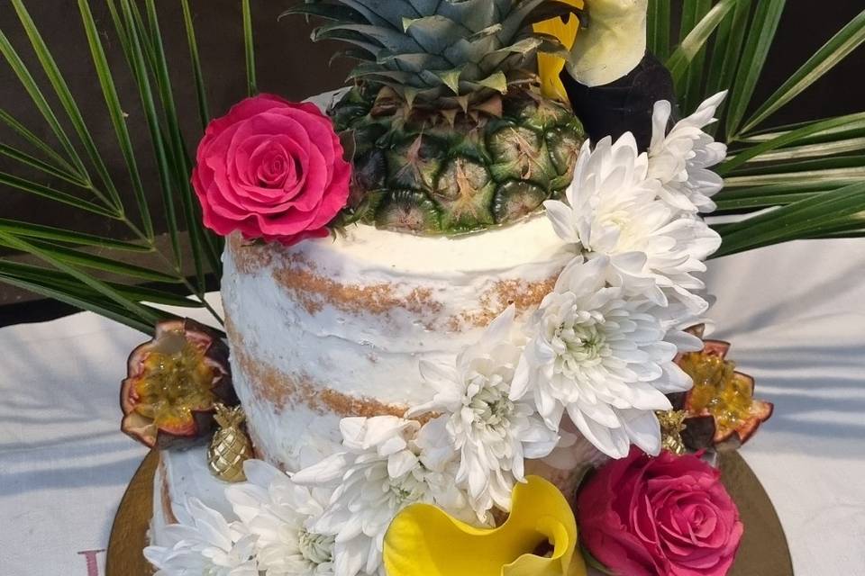 Nude cake tropical