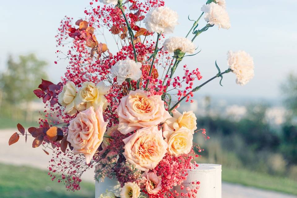 Colonne de fleurs