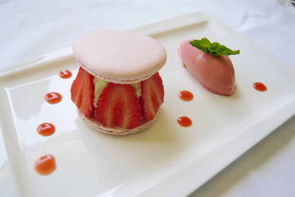 Dessert aux fraises