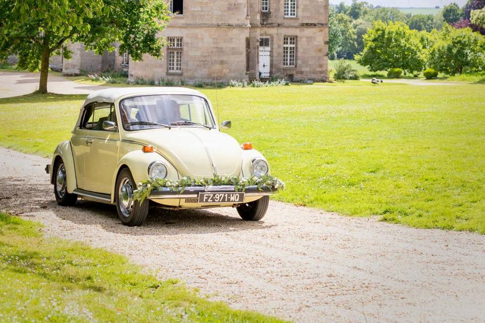 Coccinelle cabriolet jaune