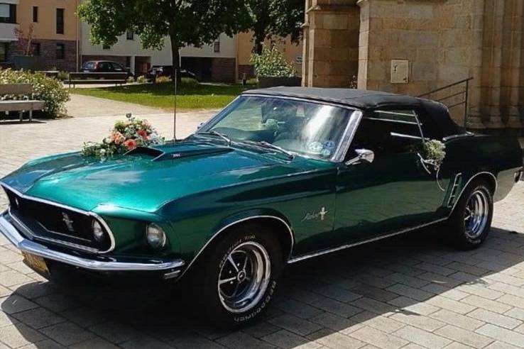 Mustang cabriolet verte