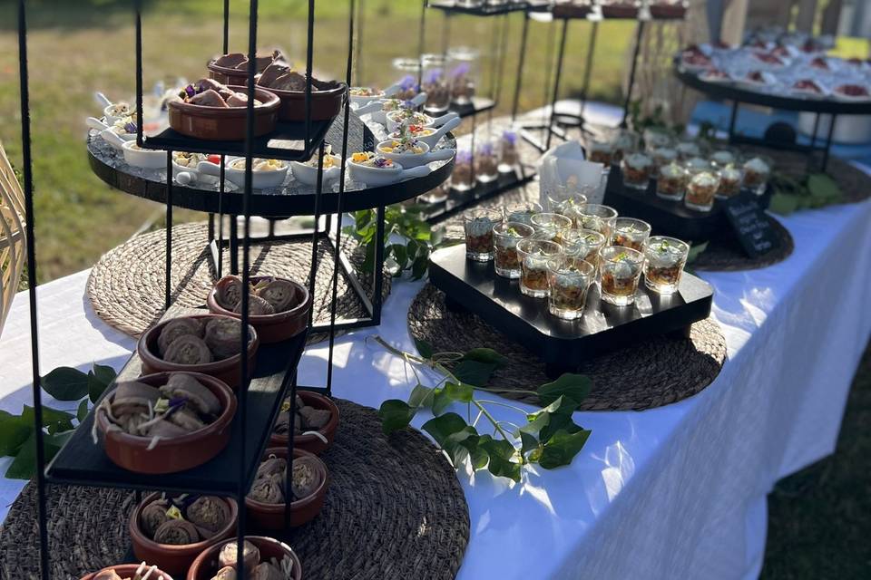 Buffet de canapés délicieux