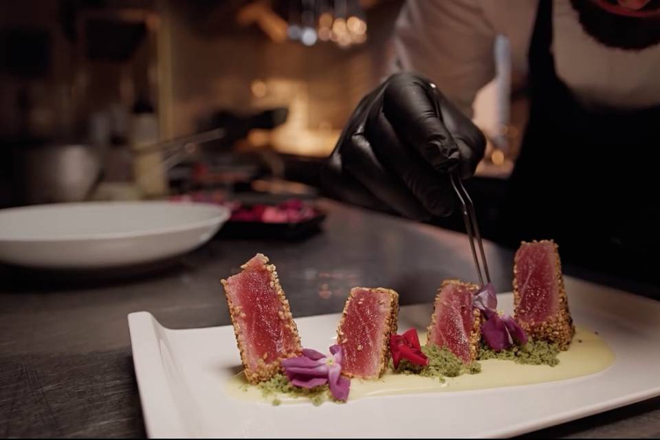 Tataki de thon mi cuit