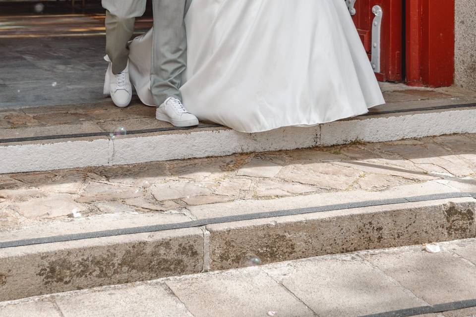 Sortie d'église ou de mairie