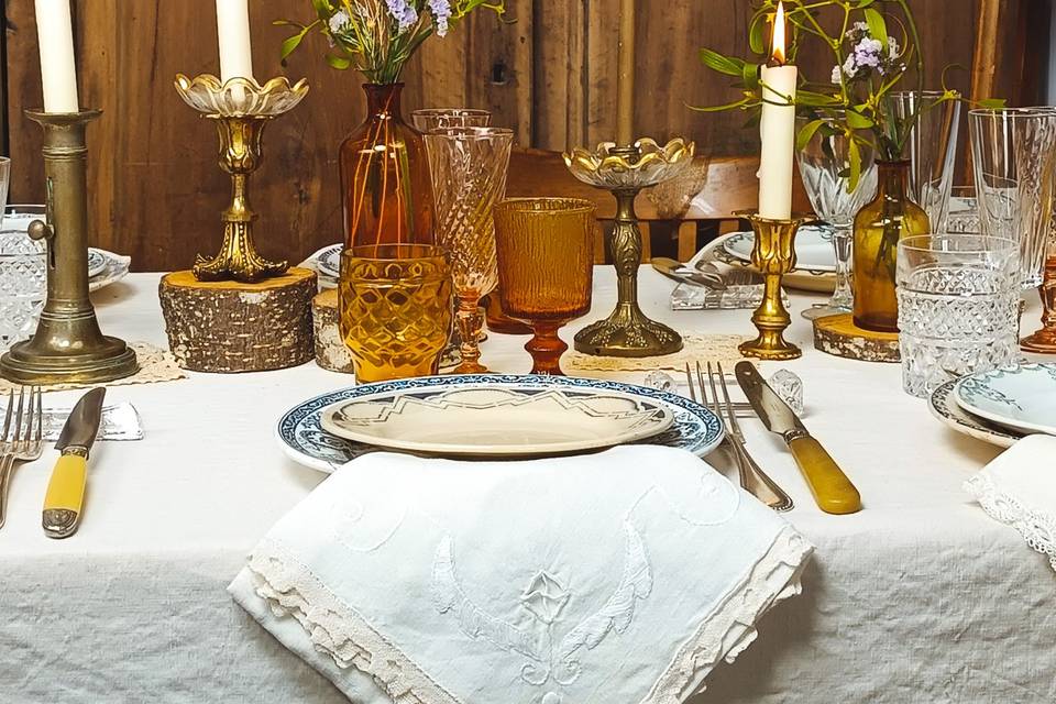 Déco de table champêtre